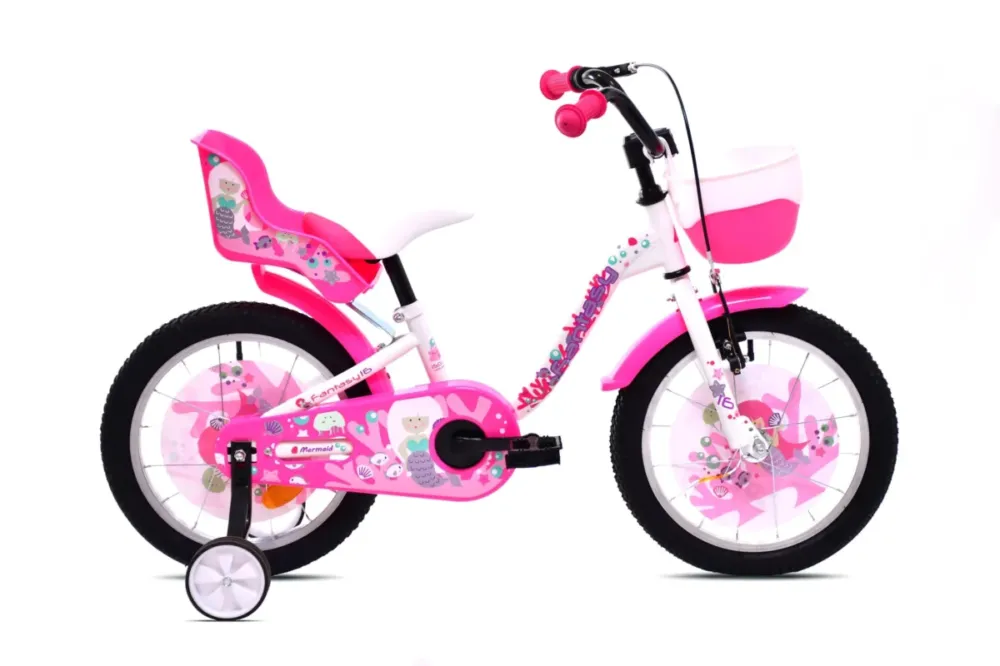 Bicicleta copii 16 Capriolo Fantasy alb pink Livrare expres