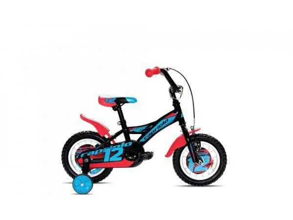 Vezi acum Bicicleta copii 12 Capriolo Mustang negru rosu albastru