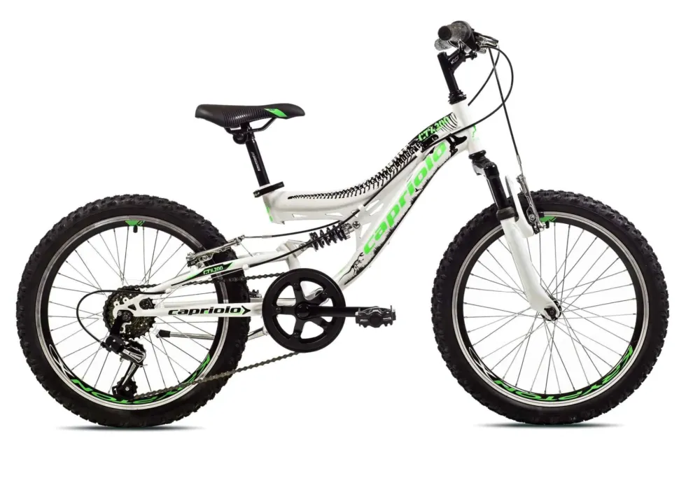 Bicicleta copii 20 Capriolo CTX Full Suspension alb verde negru 11 Discount
