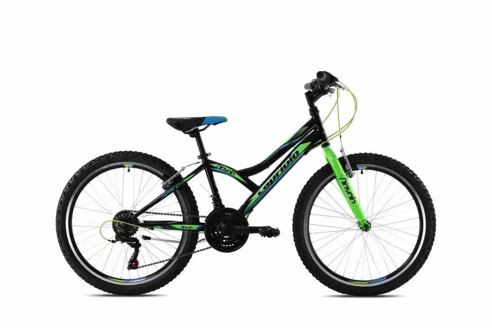 Bicicleta copii 24 Capriolo Diavolo negru verde 13 Livrare rapidă