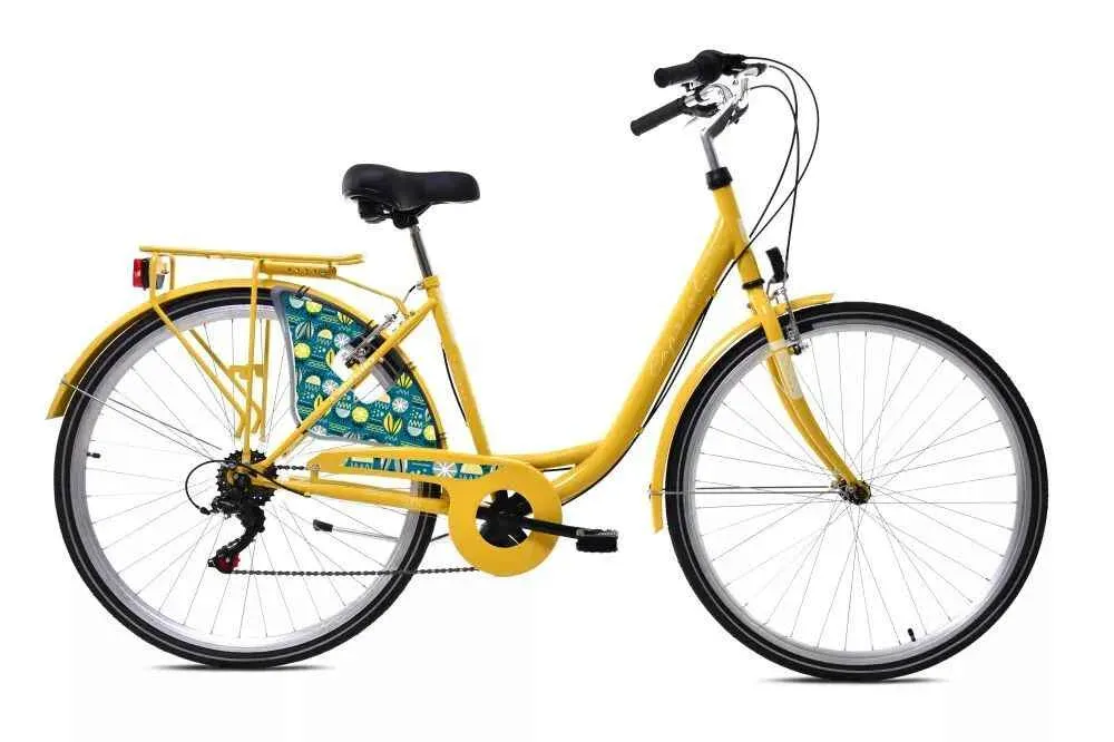 Transport gratuit Bicicleta dama 28 Capriolo Diana City galben 18