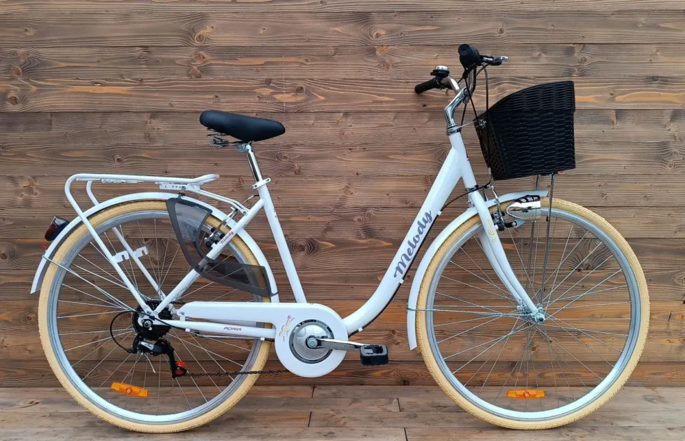 Bicicleta dama Capriolo Melody oras 7 viteze alb negru 19 Ultima șansă