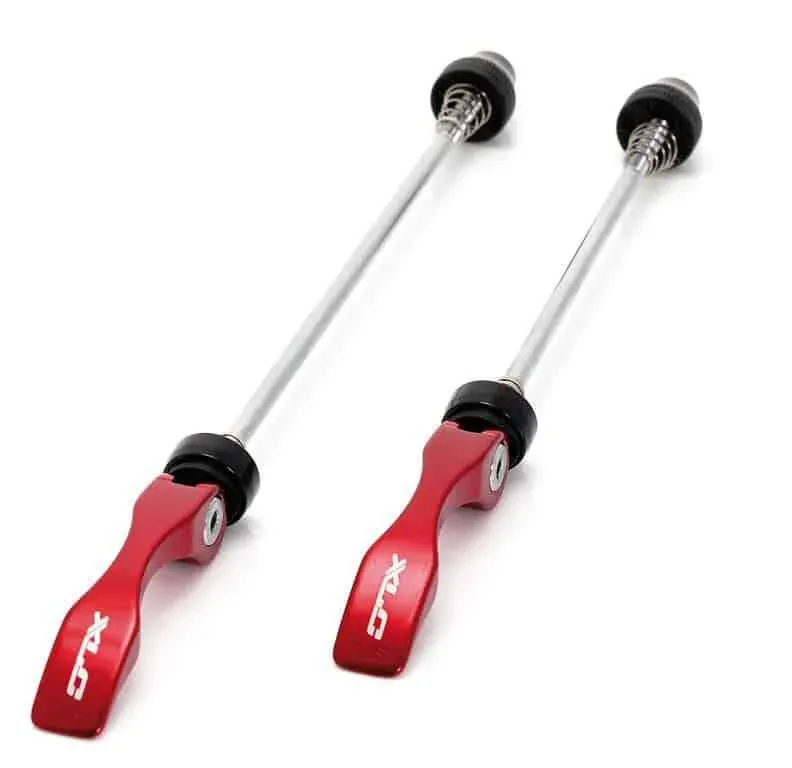 Ax tubular XLC Quick Release-Set QR-L02 aluminium./Cr-Mo black/red fata/spate Retur gratuit