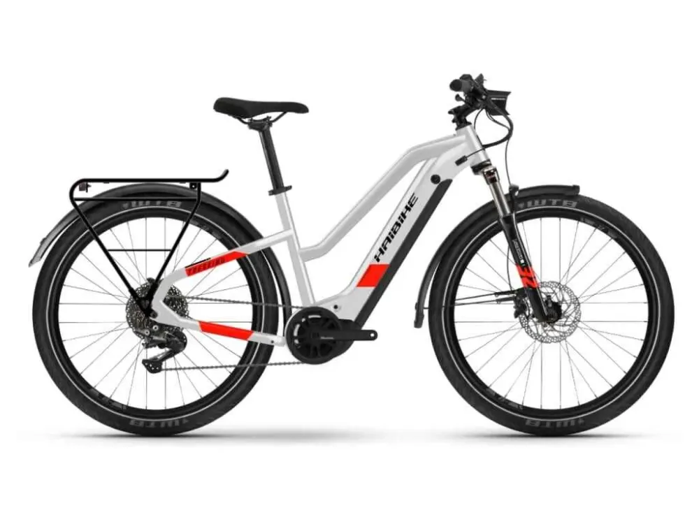 Preț mic e-bike Haibike Trekking 7 Low i630Wh YSTM cool grey/red mate S