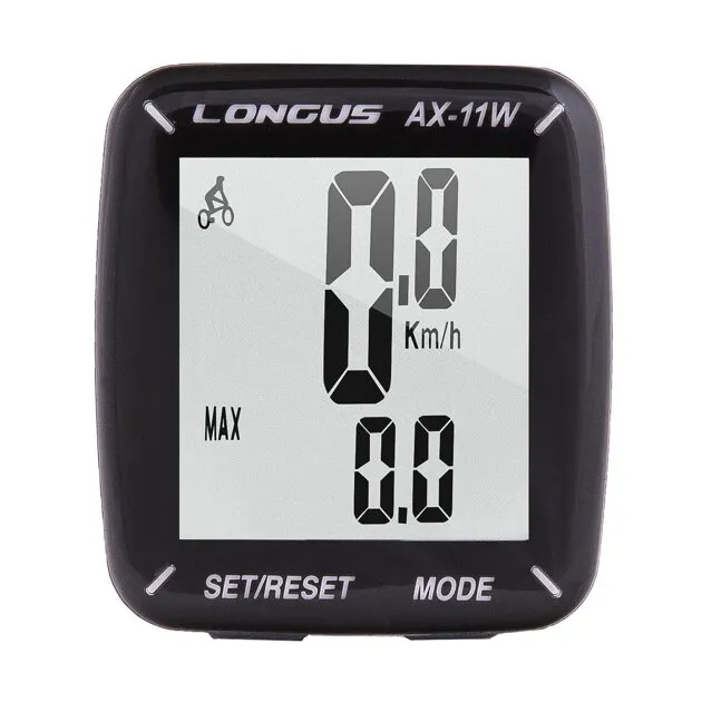 Plată securizată LONGUS Computer de bicicletă AX-11W 11f negru