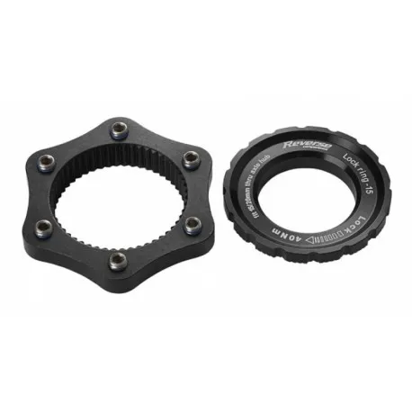 Adaptor centerlock Reverse negru Premium
