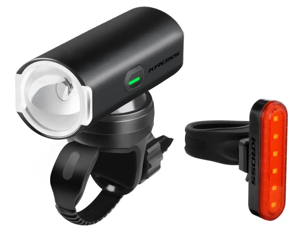 SET LUMINI DE BICICLETA KROSS PHOTON FAR STOP 500lm USB-C Retur ușor