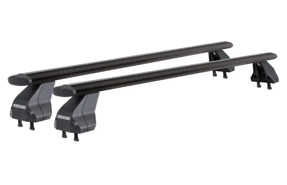 Promoție Bare transversale Menabo Omega Plus Black pentru Fiat Doblo Cargo Maxi, model 2000-2010