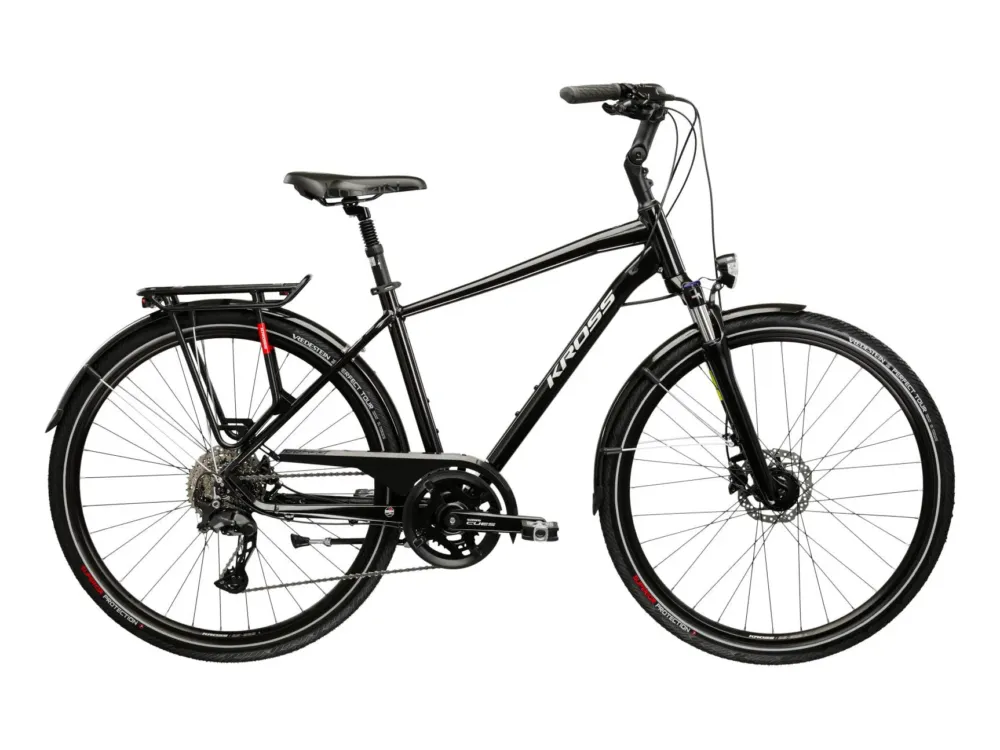 Bicicleta Trekking Kross Trans 7.0 28 inch neagra Shimano Cues Mai ieftin