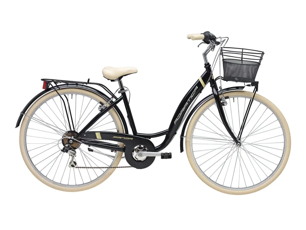 Bicicleta Adriatica Panda 28 Lady 6V Negru Mat 42 cm Lichidare de stoc
