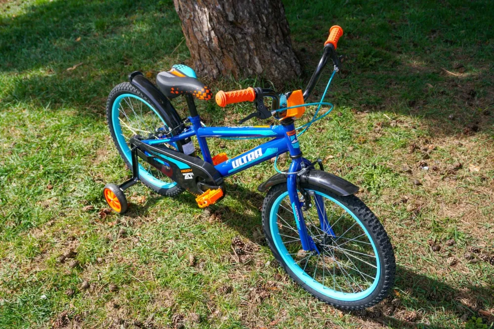 Ofertă limitată Bicicleta copii mtb ULTRA Kidy 20 V-Brake - Albastru | 6-8 ani