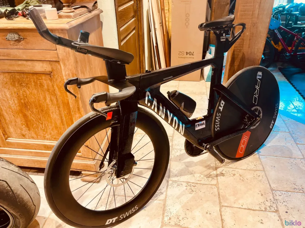 Canyon Speedmax CFR Sram Red AXS 1x DT Swiss lenticular ARC Dicut 1100 S Plată sigură