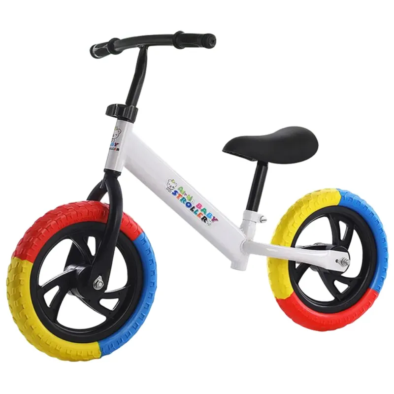 Bicicleta de echilibru fara pedale, 2 - 5 ani, Alb, Roti in 3 culori Cumpărături sigure