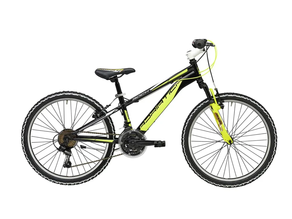Calitate înaltă Bicicleta MTB Adriatica Rock 24 18V Negru/Galben