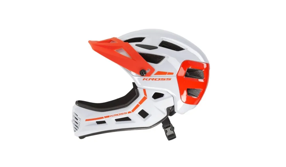 Ofertă exclusivă CASCA DE BICICLETA FULL FACE Kross SALTI JR Orange 51-55cm