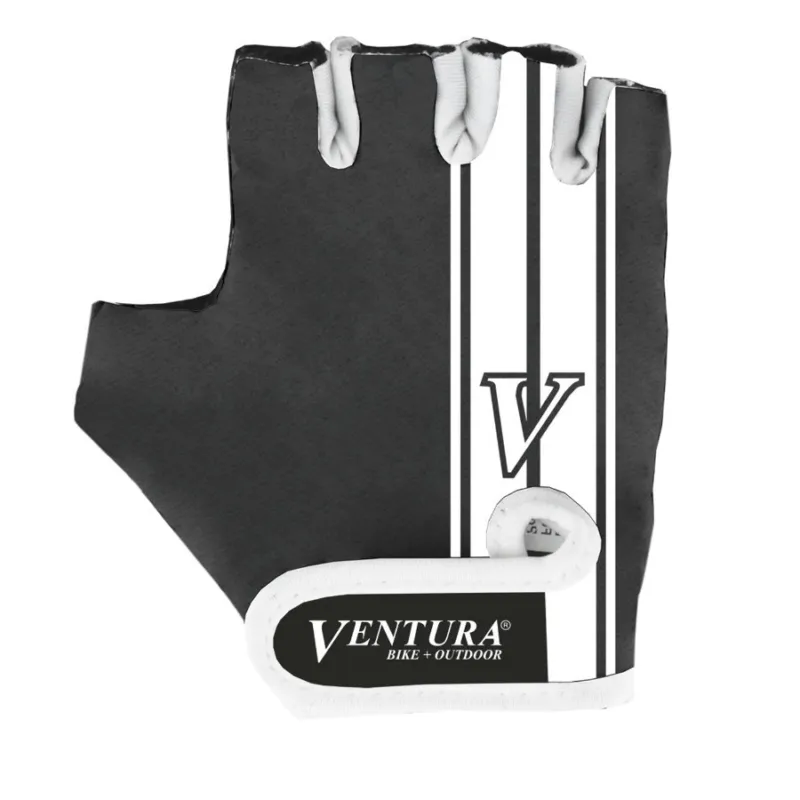 Manusi Ciclism VENTURA M (Negru/Alb) Preferatul clienților