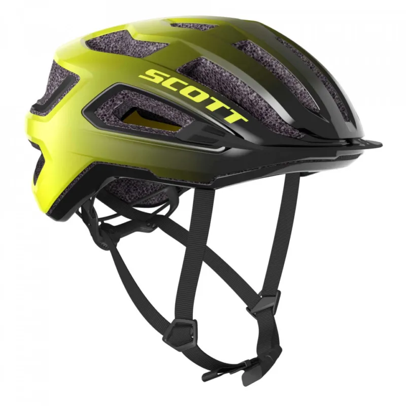 Casca ciclism SCOTT ARX Plus (CE) MIPS Black-Radium Yellow RC Reducere specială
