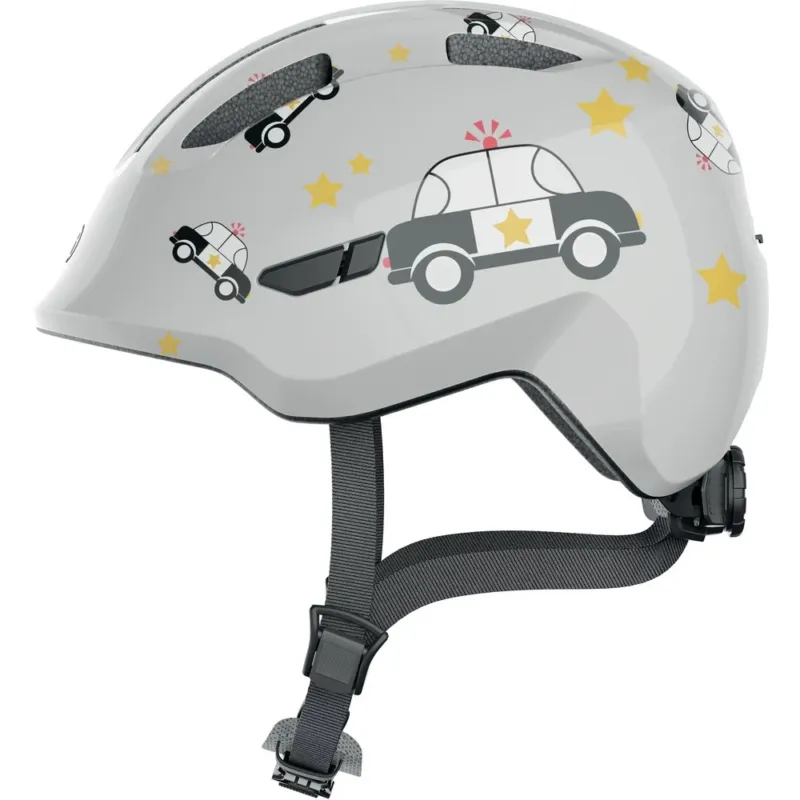 Abus - casca ciclism copii Smiley 3.0 - gri deschis masina potitie negru Lichidare de stoc