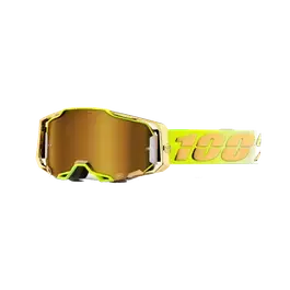 Premium Ochelari Goggle 100% Armega Feelgood Lentila True Gold